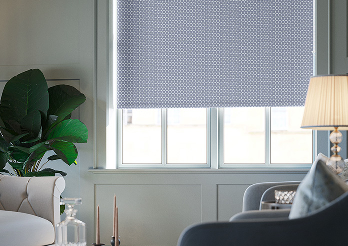 Diamond Tile, Victorian Blue - Twist&Fit Roller Blind - Image 5